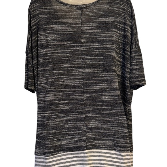 Umgee Charcoal/Black OVERSIZED Casual V-Neck Top MEDIUM #C - Picture 5 of 7